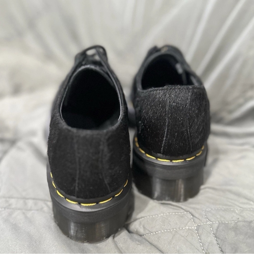 Dr. Martens 1461 Quad SZ Women 10–Men 9 Oxford Platform Shoes Black NEW - Picture 3 of 7